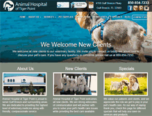 Tablet Screenshot of animalhospitaloftigerpoint.com
